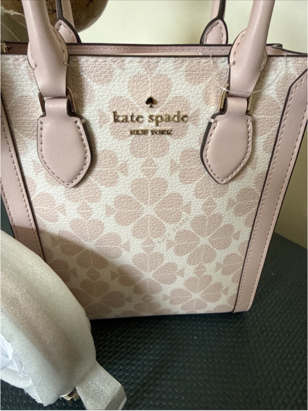 Kate Spade Mini Tote Rose Pink Smoke Crossbody Bag NWT